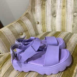 Melissa Lavender Kick Off Platform Sandals size 9